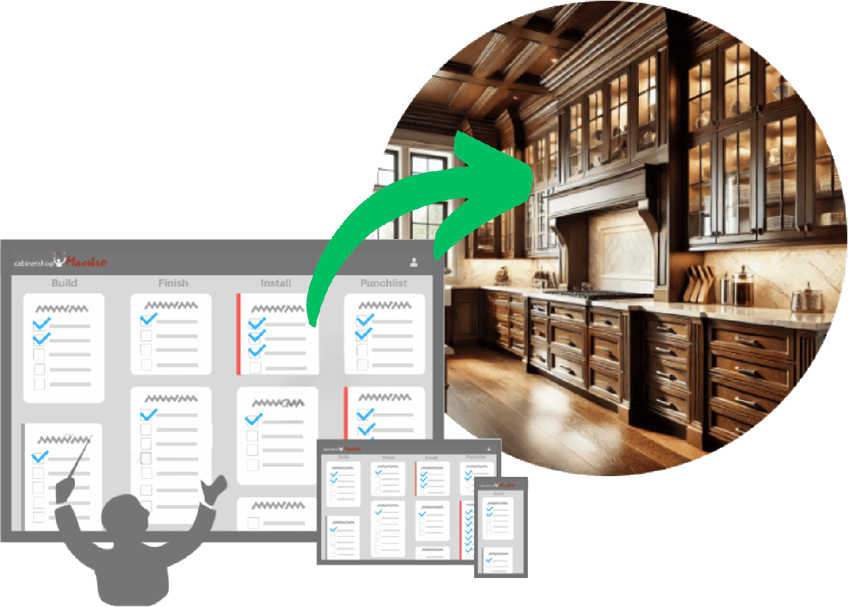Cabinet shop software scheduling